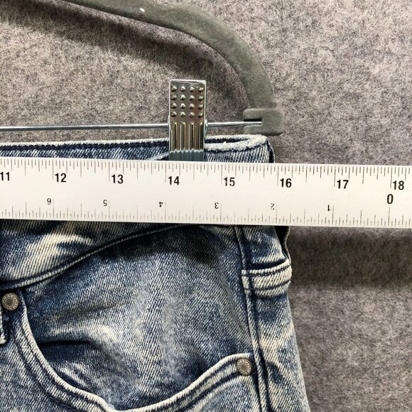 Guess Acid Wash Skinny Jeans Womens 30x32 Blue Stretch Mid Rise Rock Punk - Picture 10 of 14